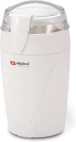 Alpina Electric Coffee/Spice/Nut Grinder for 220/240 Volt Countries (Not for USA), White