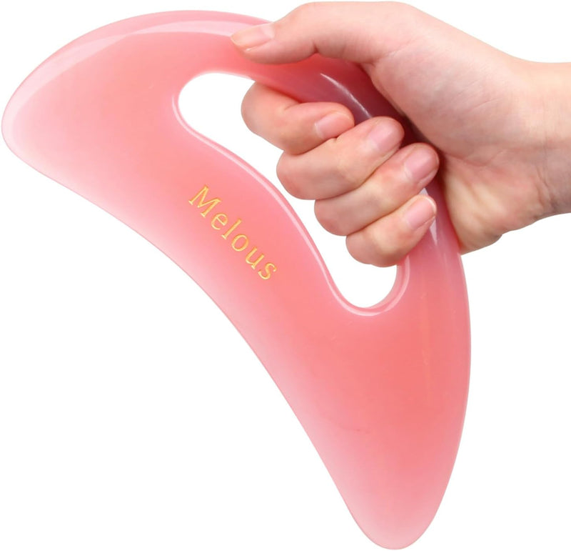 Melous Gua Sha Massager for Face, Natural Sandalwood Wooden Guasha Scraping Massage Tool for Face, Eye Neck Body Muscle Relaxing Prevents Wrinkles