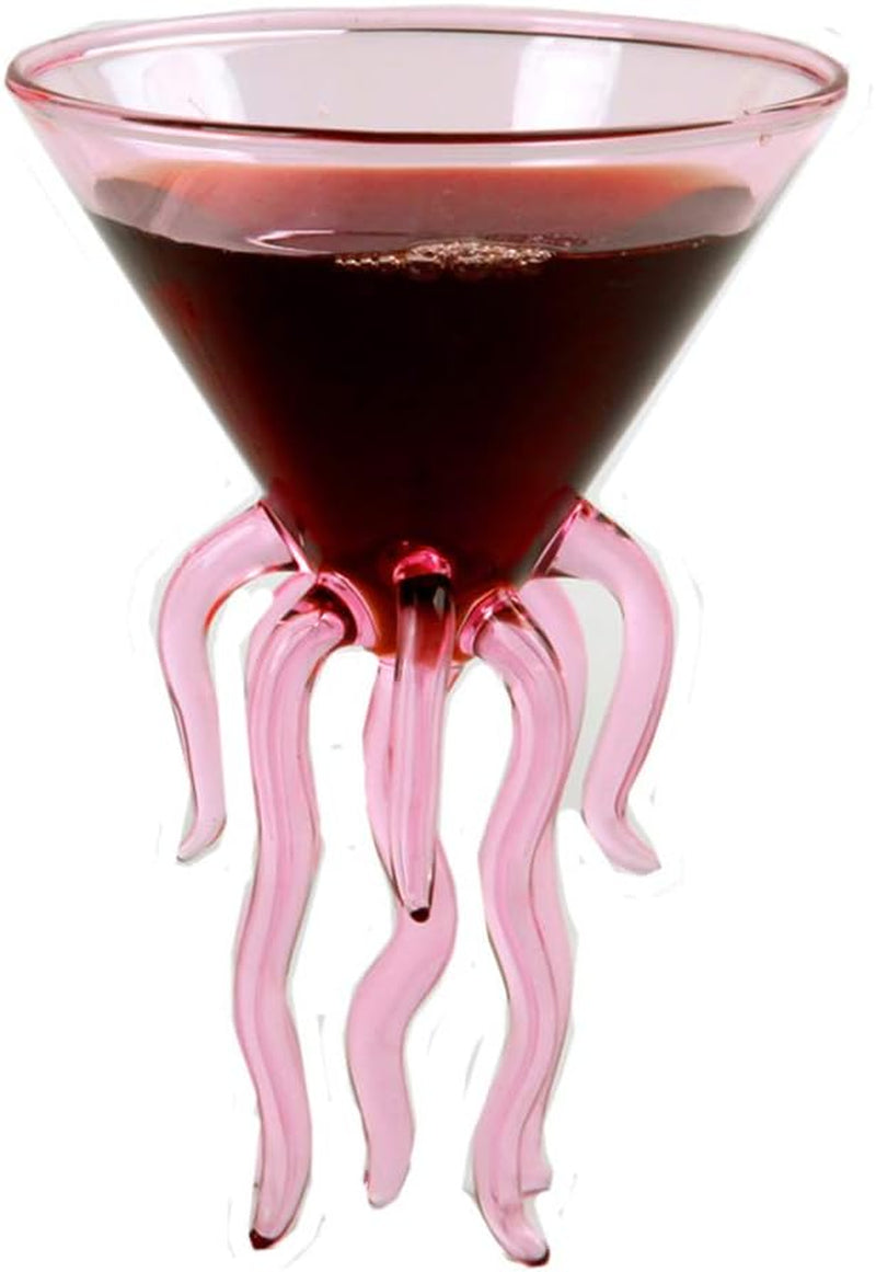 Octopus Martini Glass Creative Cocktail Drinkware Bar Goblet Tools (2 Transparent)