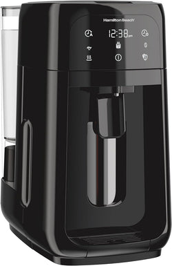 Hamilton Beach One Press Programmable Dispensing Drip Coffee Maker with 12 Cup Internal Brew Pot, Removable Water Reservoir, Black Next Gen (47600)