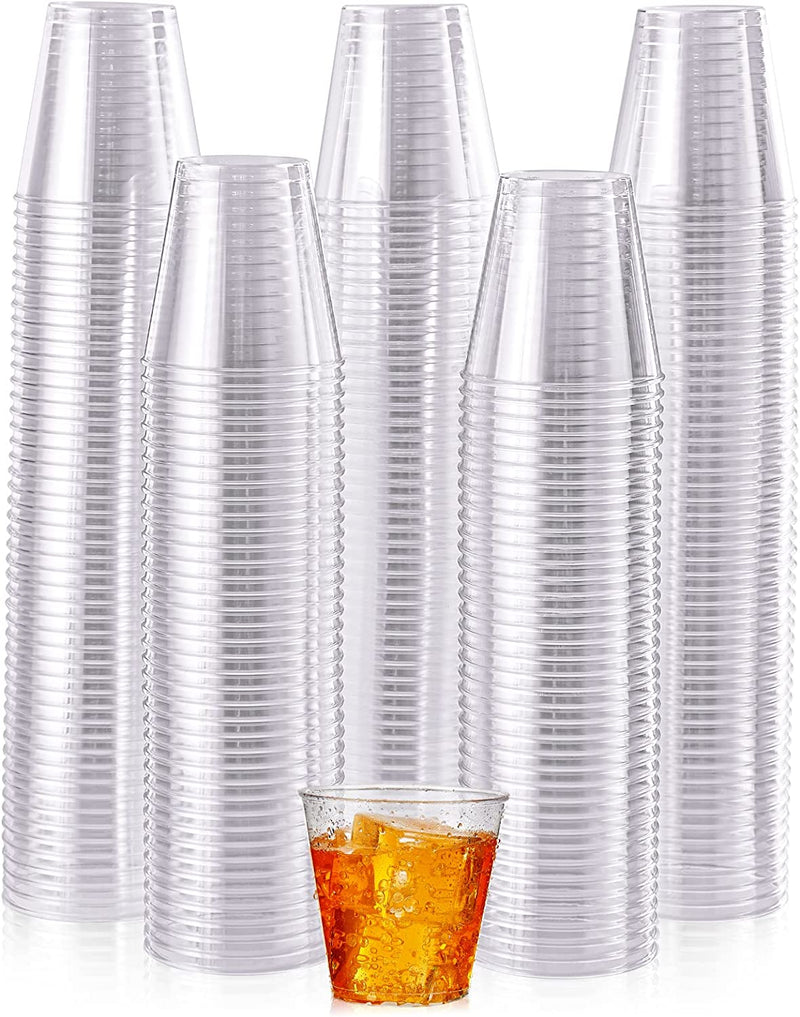 JOLLY CHEF 500 Plastic Shot Glasses 2 oz Disposable Cups 2 Ounce Plastic Shot Cups Ideal Plastic Tumbler for Whiskey, Tasting,Food Samples, Perfect for Halloween, Thanksgiving, Christmas Party