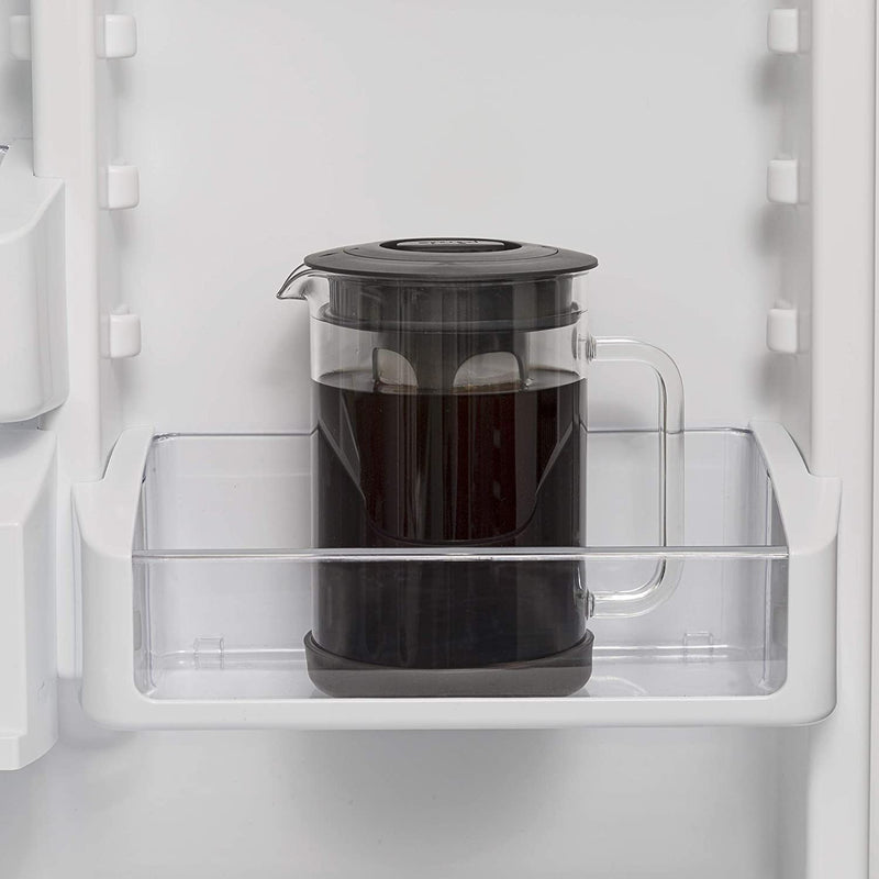 Primula Pace Cold Brew Iced Coffee Maker with Durable Glass Pitcher and Airtight Lid, Dishwasher Safe, Perfect 6 Cup Size, 1.6 Qt, Black