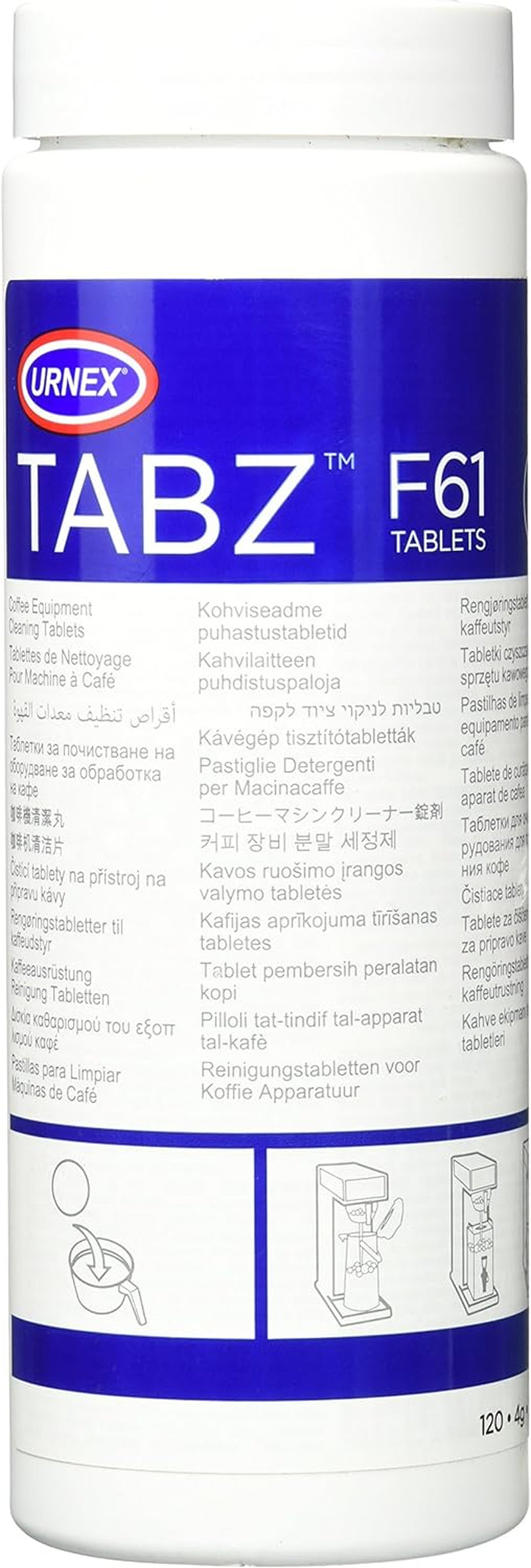 Urnex Tabz Coffee Brewer Cleaning Tablets - 120 Tablets