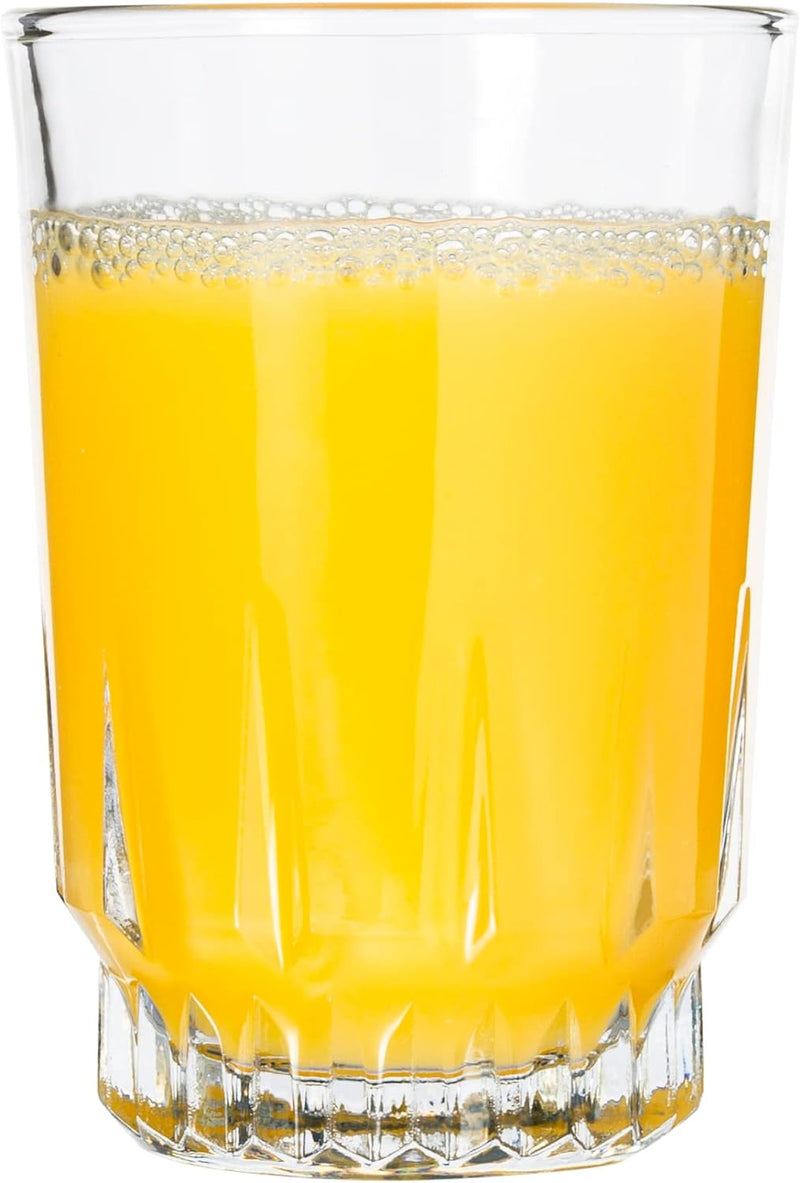 Vikko 5 Ounce Juice Glasses, Heavy Base SMALL Glassware for Drinking Orange Juice, Water, Perfect Cup for Children, Tasting, and Small Portions, Old Fashioned, Set of 6 Crystal Clear Glass Tumblers