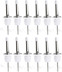 24 Pack Liquor Pour Spouts Set - Stainless Steel bottle spout and Liquor Pourers Dust Caps Covers