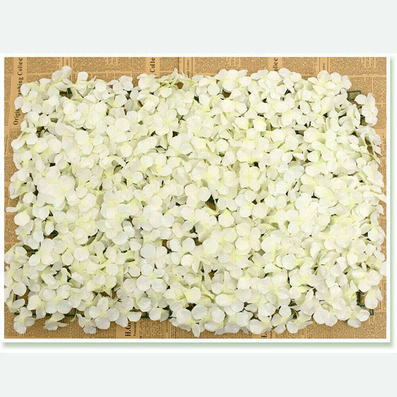 Artificial Flower Wall Panel - Silk Rose Wedding Decoration White 20Pcs