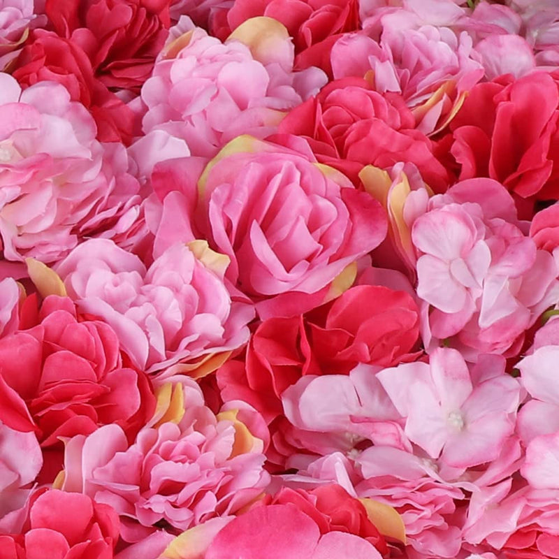 CNCEST 12Pcs Artificial Flower Wall Panel - Romantic Floral Backdrop Wedding Decor Rose