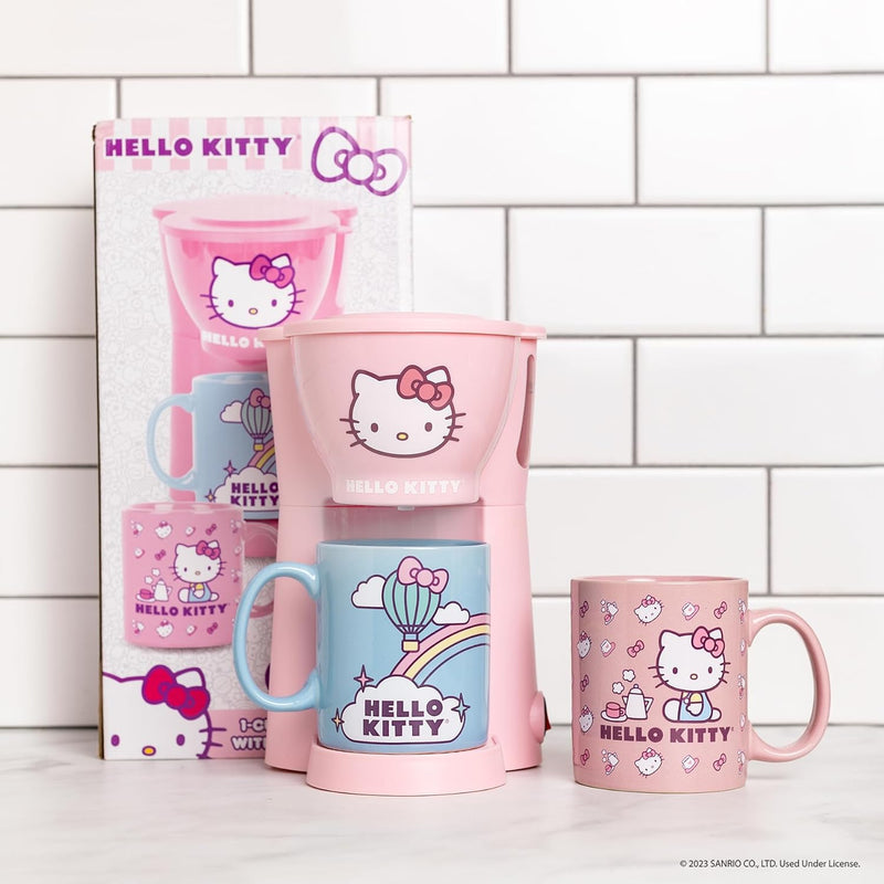 Uncanny Brands Hello Kitty Coffee Maker Gift Set with 2 Mugs