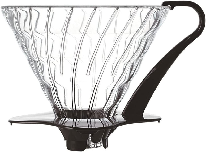 Hario V60 Glass Coffee Dripper, Size 02, Black