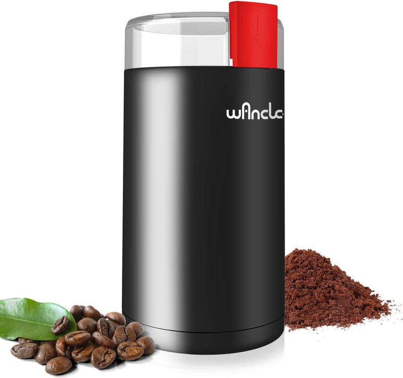 Coffee Grinder, Wancle Electric Coffee Grinder, Quiet Spice Grinder, One Touch Coffee Mill for Beans, Spices and More, with Clean Brush (Dark Blue)