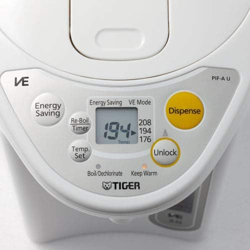 Tiger PIF-A30U-WU VE Micom Electric Water Boiler & Warmer, 3 L, White