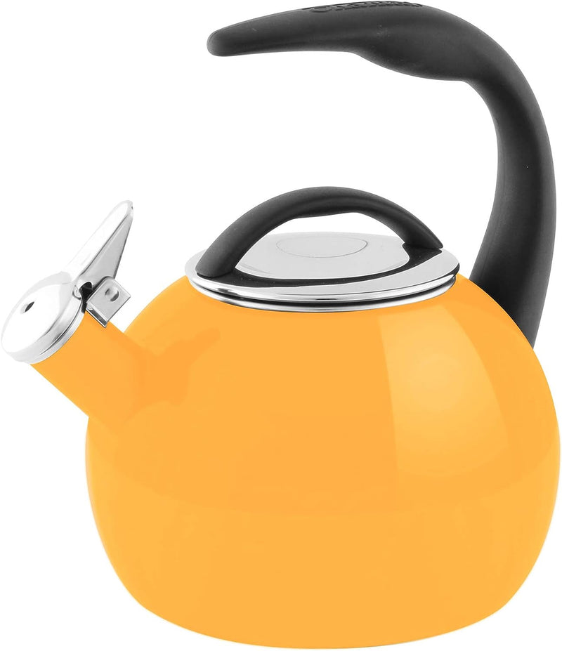 Chantal Anniversary Enamel on Steel Whistling Teakettle, 2 Quart, Marigold