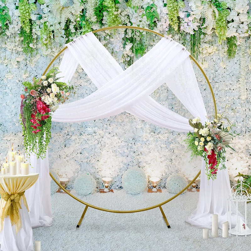 Wedding Arch Draping Fabric - 2 Panels of 275 x 224 - Ceiling Drapes for Ceremony  Reception Decor