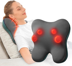 BOB AND BRAD Back Massager with Heat, EZBack Corded Neck Massager Back Massager for Pain Relief Deep Tissue, Shiatsu Back Shoulder and Neck Massager, Massage Pillow for Full Body, Gifts for Women Men