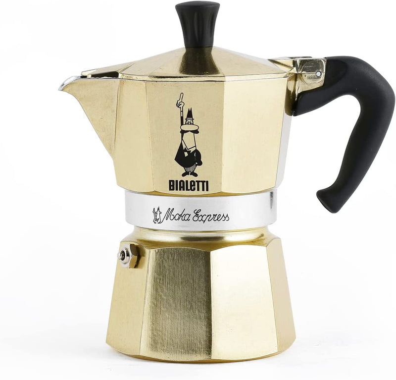 Bialetti - Moka Express Italia Collection: Iconic Stovetop Espresso Maker, Makes Real Italian Coffee, Moka Pot 6 Cups (9 Oz - 270 Ml), Aluminium, Colored in Red Green Silver