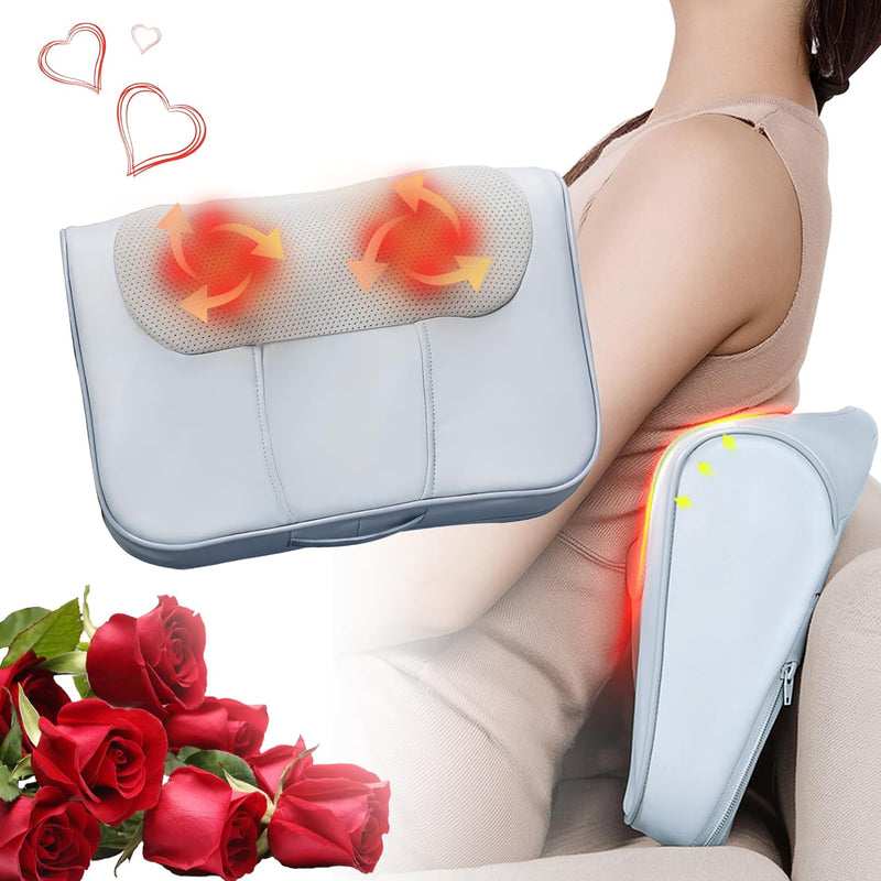 Back and Neck Massager with Heat,Shoulder Deep Tissue Massager,3D Deep Kneading Massage Pillow,Birthday Gifts for Women/Men/Mom/Him/Her