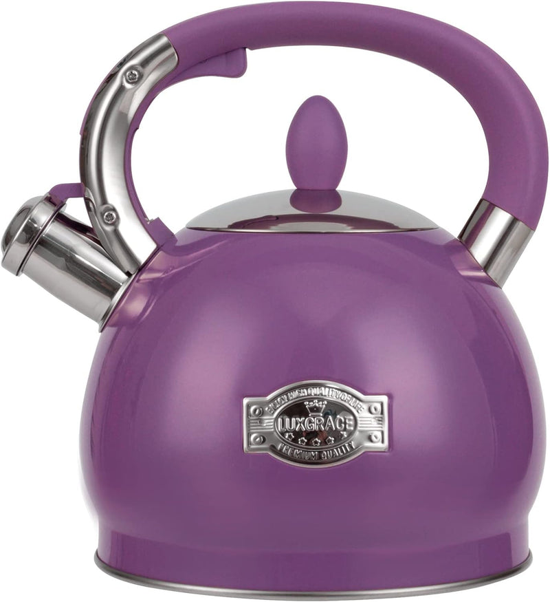 s-p Whistling Tea Kettle Stove Top Teapot, Stainless Steel Teakettle (2.8 QUART, Blue)