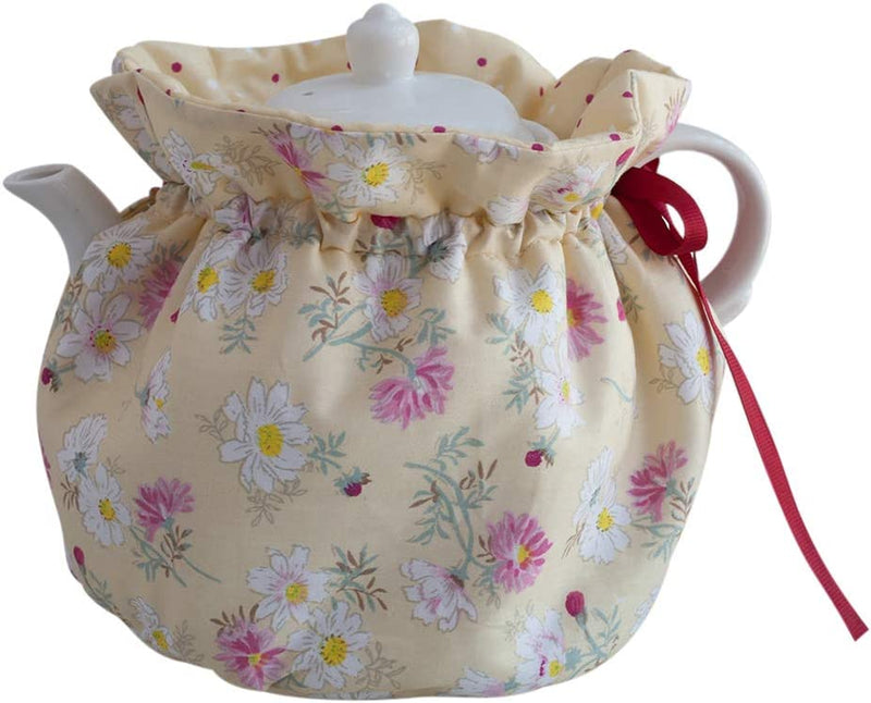 Tea Cosy - Pure Cotton Printed Tea Cosy, Kitchen Tea Pot Dust Cover, Breakfast Warmer, Insulation and Keep Warm, Color#6