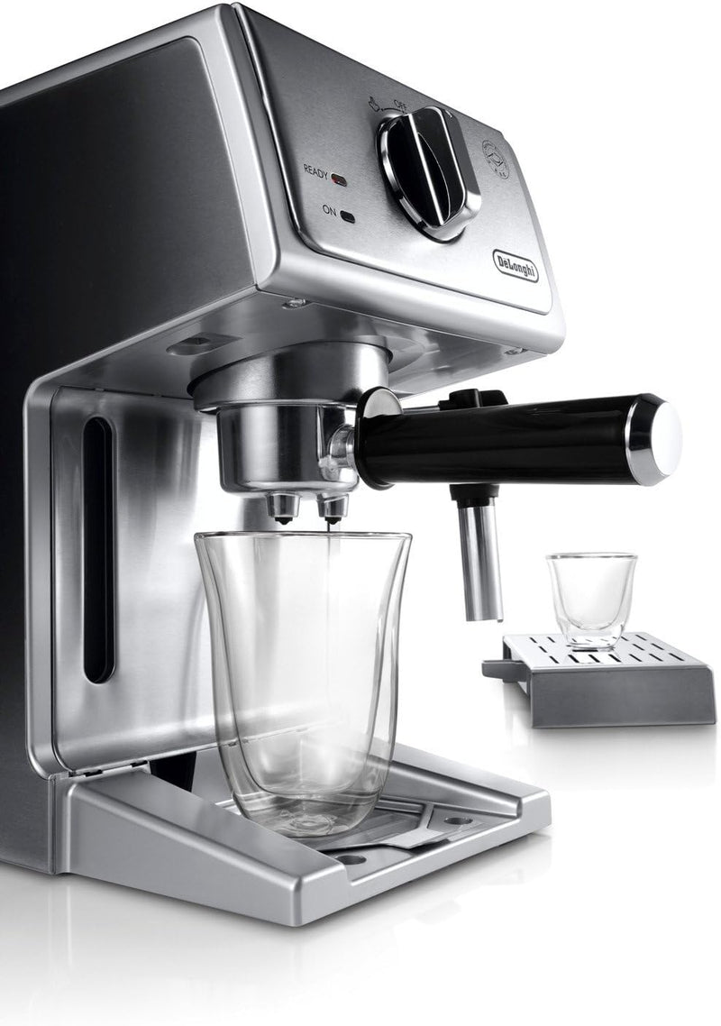 De'Longhi Bar Pump Espresso and Cappuccino Machine, 15", Stainless Steel