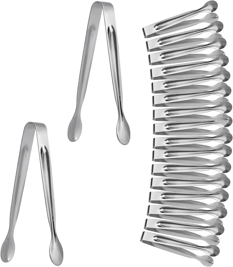 Small Serving Tongs,Ice Tongs,Sugar Tongs,Kitchen Tiny Tongs for Appetizers,12 PCS(6 Inch)