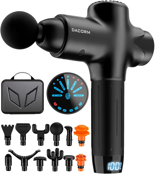DACORM Massage Gun - Percussion Muscle Massage Gun for Athletes, Upgrade Quiet Portable Electric Sport Massager 00