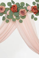 20Ft Table Runner, Chiffon Fabric Wedding Arch Draping Fabric Panels Chiffon, Fabric Drapes Arbor Drapery Wedding Ceremony Reception Swag Decorations for Wedding Party Decoraction