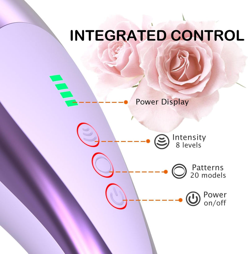 Personal Vibrating Handheld Massager-Cordless Rechargeable Electric Mini Massager, Hand Held Portable Seven Massage Wand for Full Body