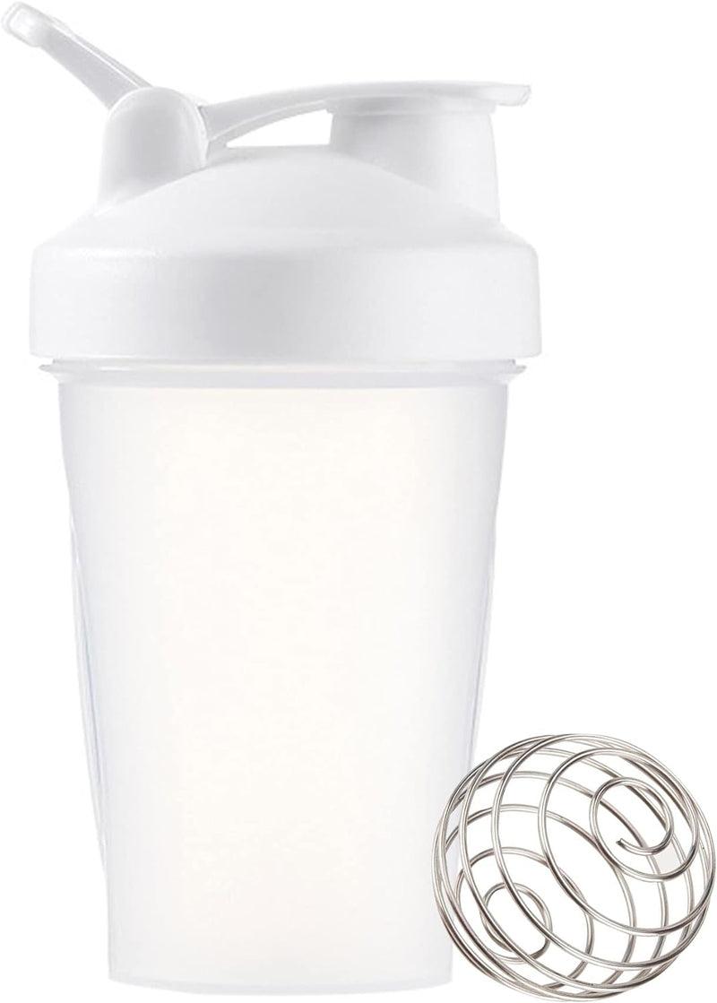 NaDale Shaker Bottle for Protein Mixes 12oz/400ml Pre Workout Shaker Bottles with A Small Stainless Blender Ball and Classic Loop Hook BPA Free, Purple