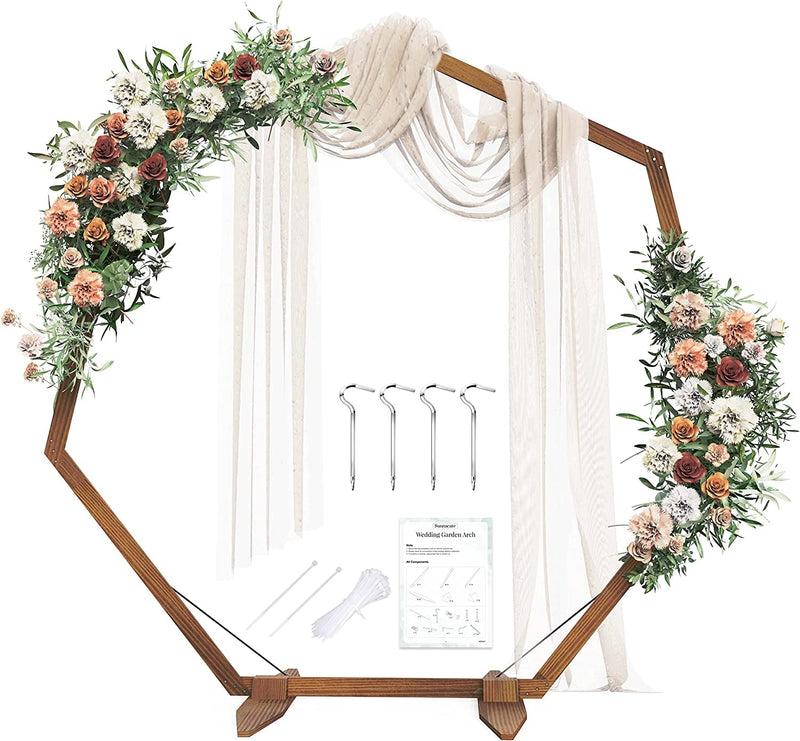 7 FT Wooden Wedding Arch for IndoorOutdoor Use