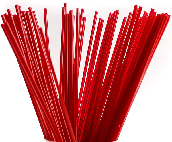 1000 Count Plastic Stirrer 7.5inch, Sip Stirrer, Sip Straw, For Coffee, Cocktail, Latte and Tea - 7.5 Inches, 1000/Box, Red