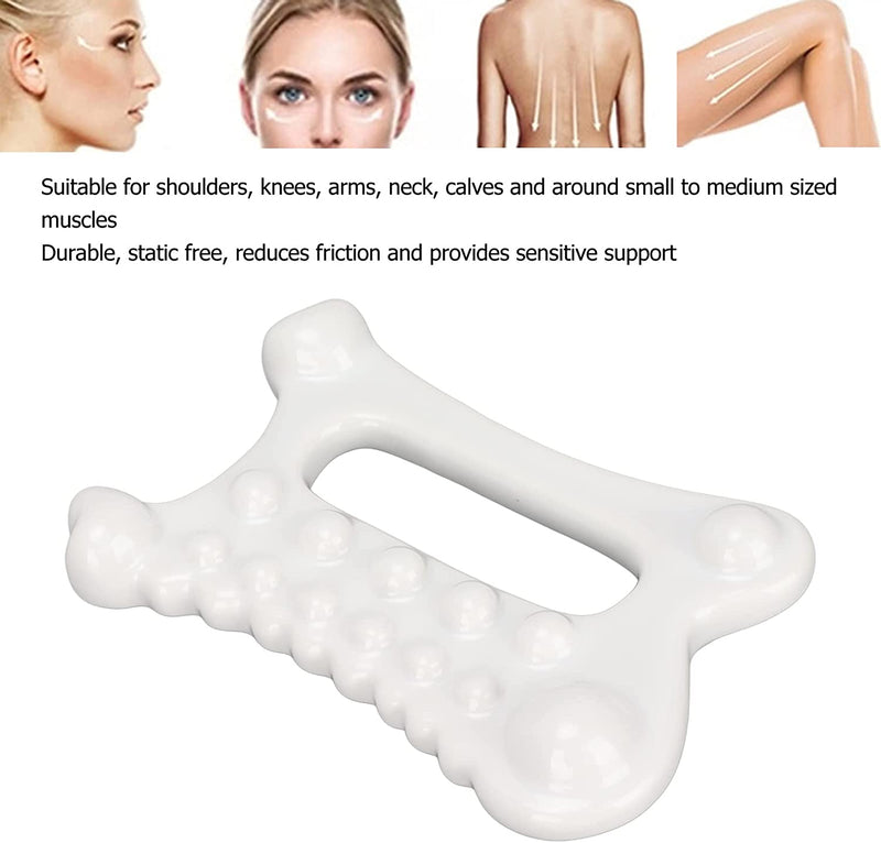 Lwuey Ceramics Facial Gua Sha Board, Face Full Body Massage Skin Care Scar Tissue Massager Reduce Fat Static Free Guasha Scraping Plate Lymphatic Drainage Scraper Muscle Relief Board for Women