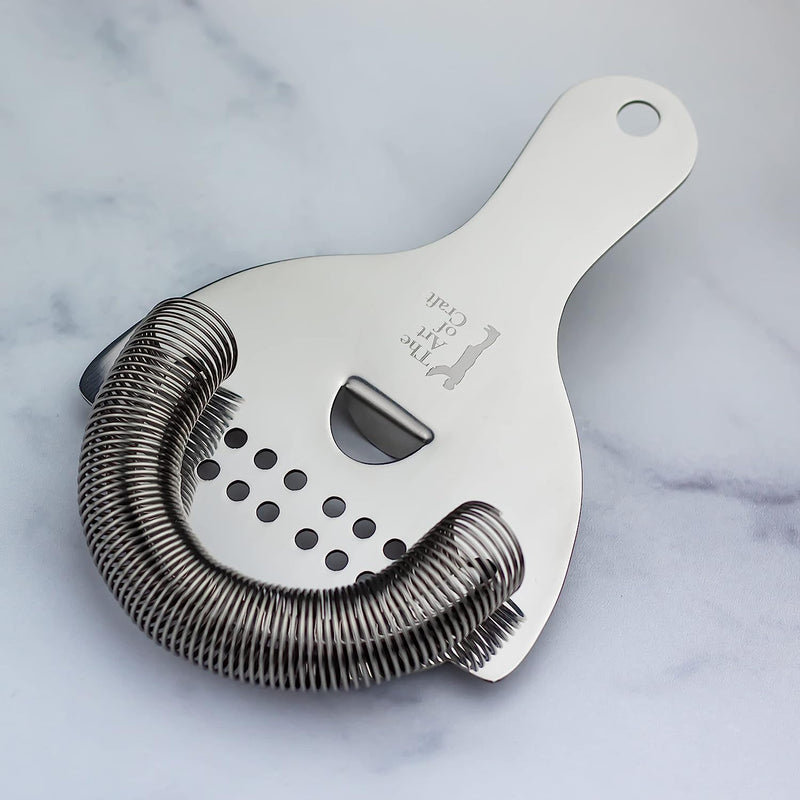 The Art of Craft Hawthorne Strainer: Stainless Steel Cocktail Strainer for Home Bar and Professional Bartenders