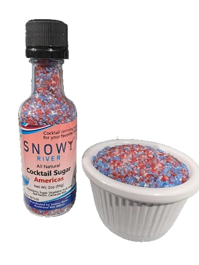Snowy River Cocktail Sugar Rimmer Mixed Blends - All Natural Cocktail Decorating Sugar, Cocktail Garnish (Jewels, 2oz Bottle)