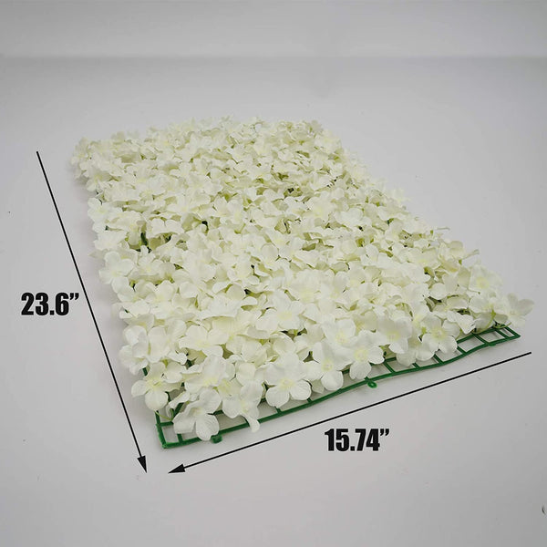 DYRABREST Artificial Flower Wall Panels - PinkWhite 16x24 - Ideal for Parties Weddings and Photos 20 Panels White