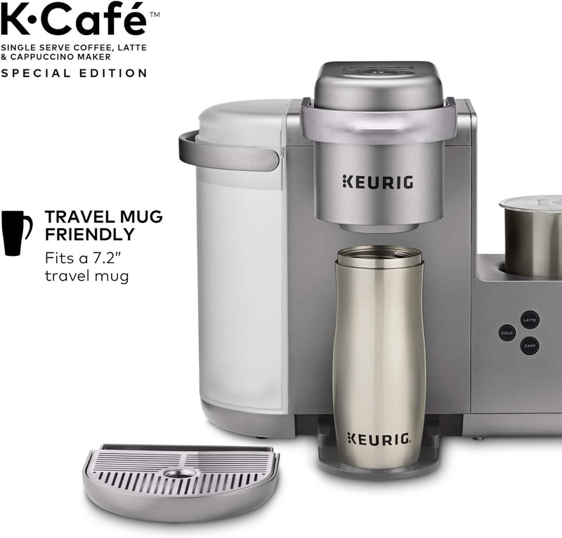 Keurig K-Cafe Special Edition Single Serve K-Cup Pod Coffee, Latte and Cappuccino Maker, Nickel