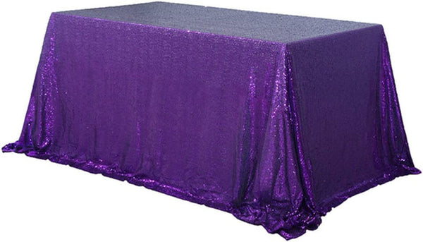 Purple Rectangle Tablecloth for Wedding Party Events - 60x102 inches
