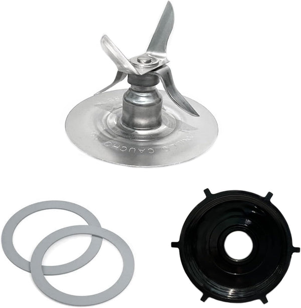 for Oster Blender Replacement Parts Blender Ice Crusher Blade with Jar Base Cap and Two Rubber O Ring Sealing Ring Gasket, Compatible with Oster Osterizer Blenders Accessories