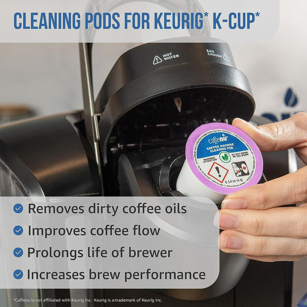 8-Pack of Keurig Cleaning Pods For Keurig 1.0 & 2.0 Machines. K Cup Cleaner Pods Removes Stale Coffee Residue & Stains. Eco Friendly
