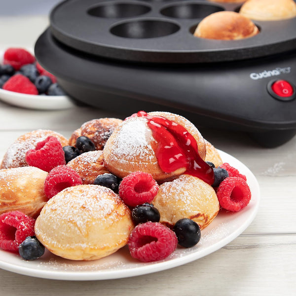 Electric Ebelskiver Maker with Non-stick Coating - Danish Pancake Takoyaki and Cake Pop Baker for Festive Desserts and Gifts