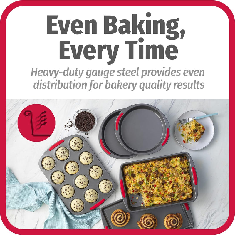 GoodCook 7-Pc Non-Stick Steel Bakeware Set - Gray