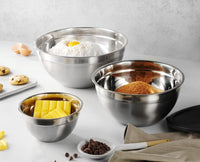 Table Concept Mixing Bowls with Airtight Lids, Stainless Steel Nesting Bowl Set for Space Saving Storage, Ideal for Cooking, Baking, Prepping & Food Storage