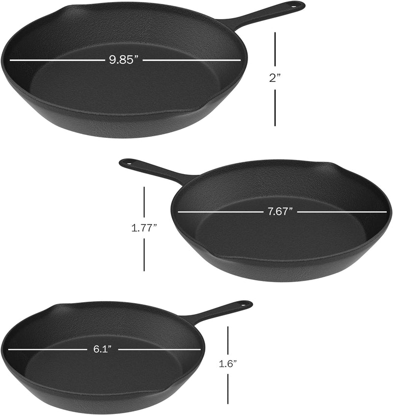 Home-Complete Cast Iron Pizza Pan-14 Skillet for Cooking Baking Grilling - Durable Versatile Kitchen Cookware