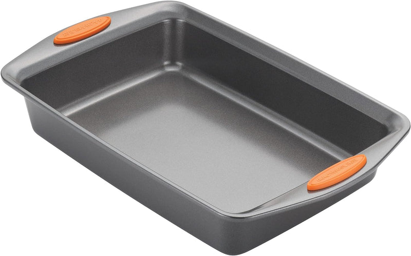 Rachael Ray Nonstick 5-Piece Bakeware Set with Grips - GrayOrange