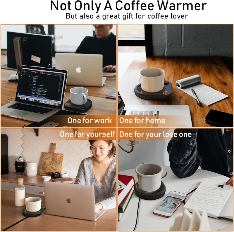 Oracer Coffeee Mug Warmer for Desk with Auto Shut Off, Coffee Cup Candle Wax and Electric Beverage Tea Milk Warmer Heating Plate