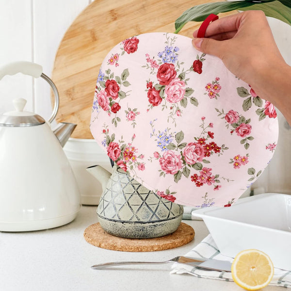 Angoily Teapot Warmer Tea Cosy for Teapot Cotton Flower Printed Insulating Tea Cozy Vintage Floral Teapot Cover for Kitchen Home Decorative Keep Warm Tea Pot Decor Tea Cozy