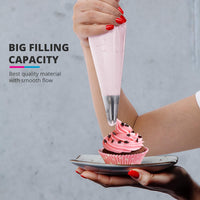 Riccle Disposable Piping Bags 12 Inch - 100 Anti Burst Pastry Bags - Icing Piping Bags for Frosting - Ideal for Cakes and Cookies Decoration