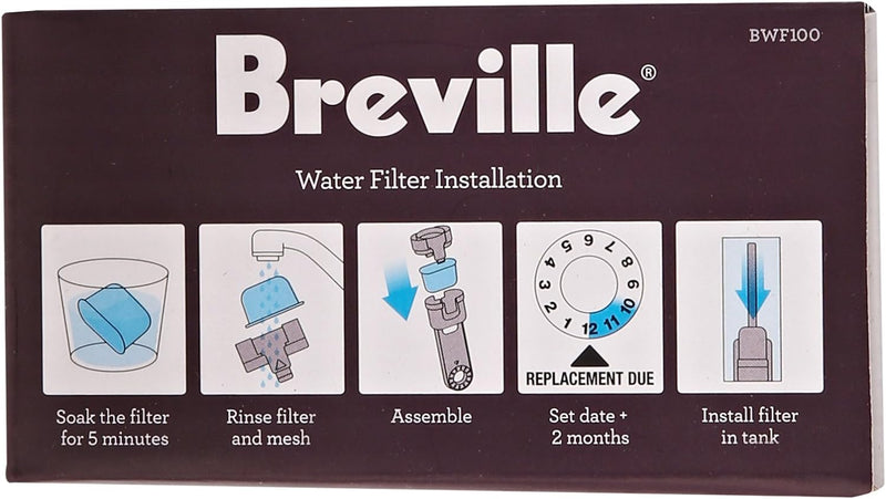 Breville BWF100 Single Cup Brewer Replacement Charcoal Filters White