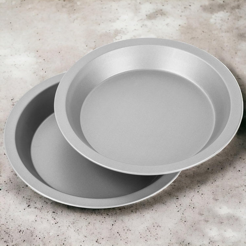 Nonstick 9 Pie Pans Set of 2 - Gray