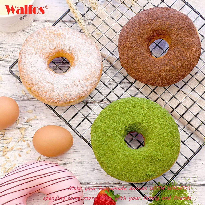 Walfos Silicone Donut Mold Set - Non-Stick Heat Resistant BPA-Free Dishwasher Safe Pack of 2