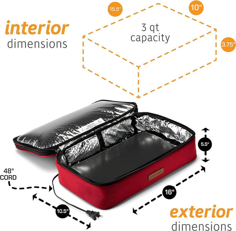 HotLogic Portable Food Warmer and Casserole Carrier - Black